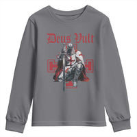 Deus Vult Knight Templar Youth Sweatshirt Crusader Cross - Wonder Print Shop