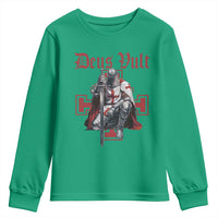 Deus Vult Knight Templar Youth Sweatshirt Crusader Cross - Wonder Print Shop
