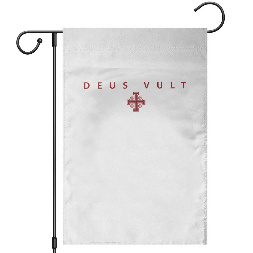 Catholic Knight Templar Crusader Cross Garden Flag Subtle Minimal Christian Faith Deus Vult - Wonder Print Shop