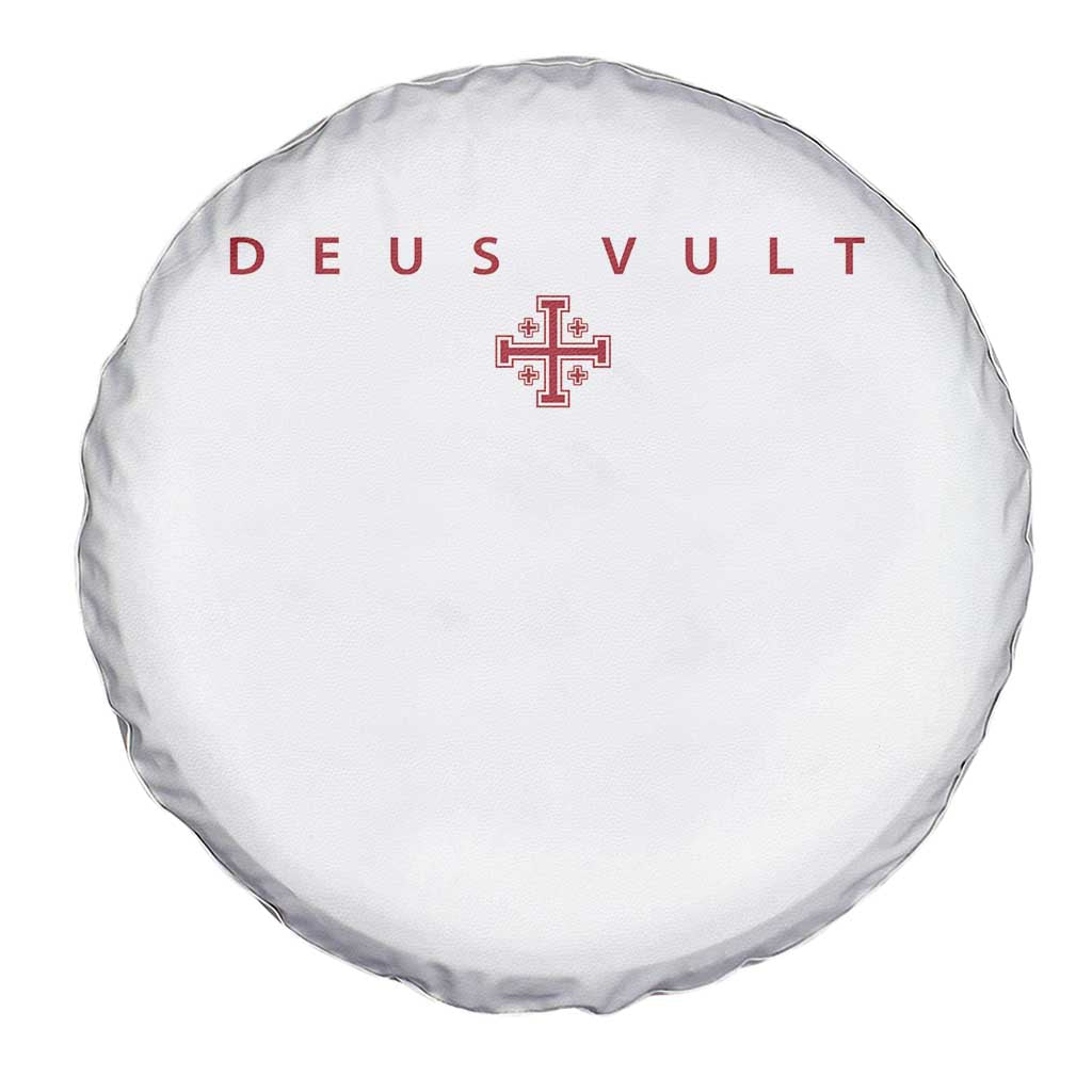 Catholic Knight Templar Crusader Cross Spare Tire Cover Subtle Minimal Christian Faith Deus Vult - Wonder Print Shop