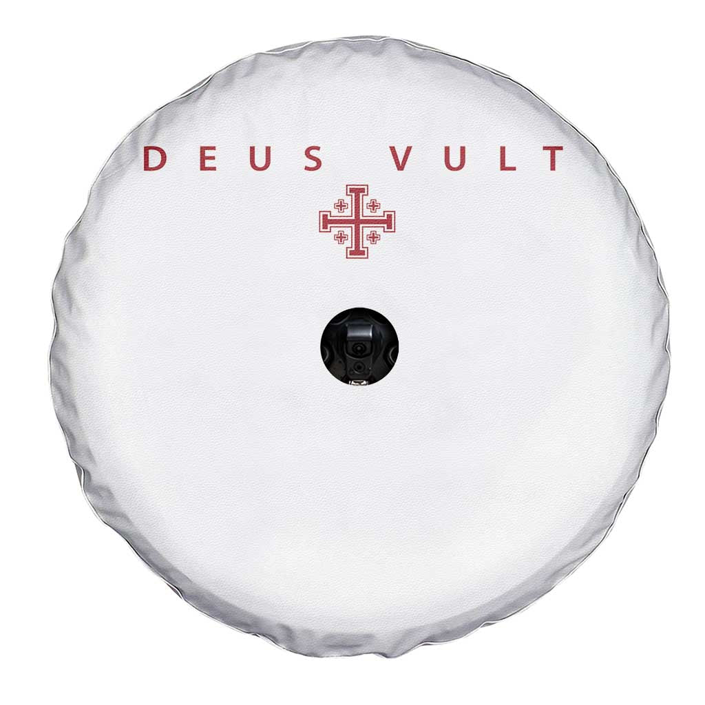 Catholic Knight Templar Crusader Cross Spare Tire Cover Subtle Minimal Christian Faith Deus Vult - Wonder Print Shop