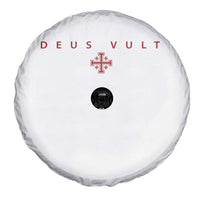 Catholic Knight Templar Crusader Cross Spare Tire Cover Subtle Minimal Christian Faith Deus Vult - Wonder Print Shop