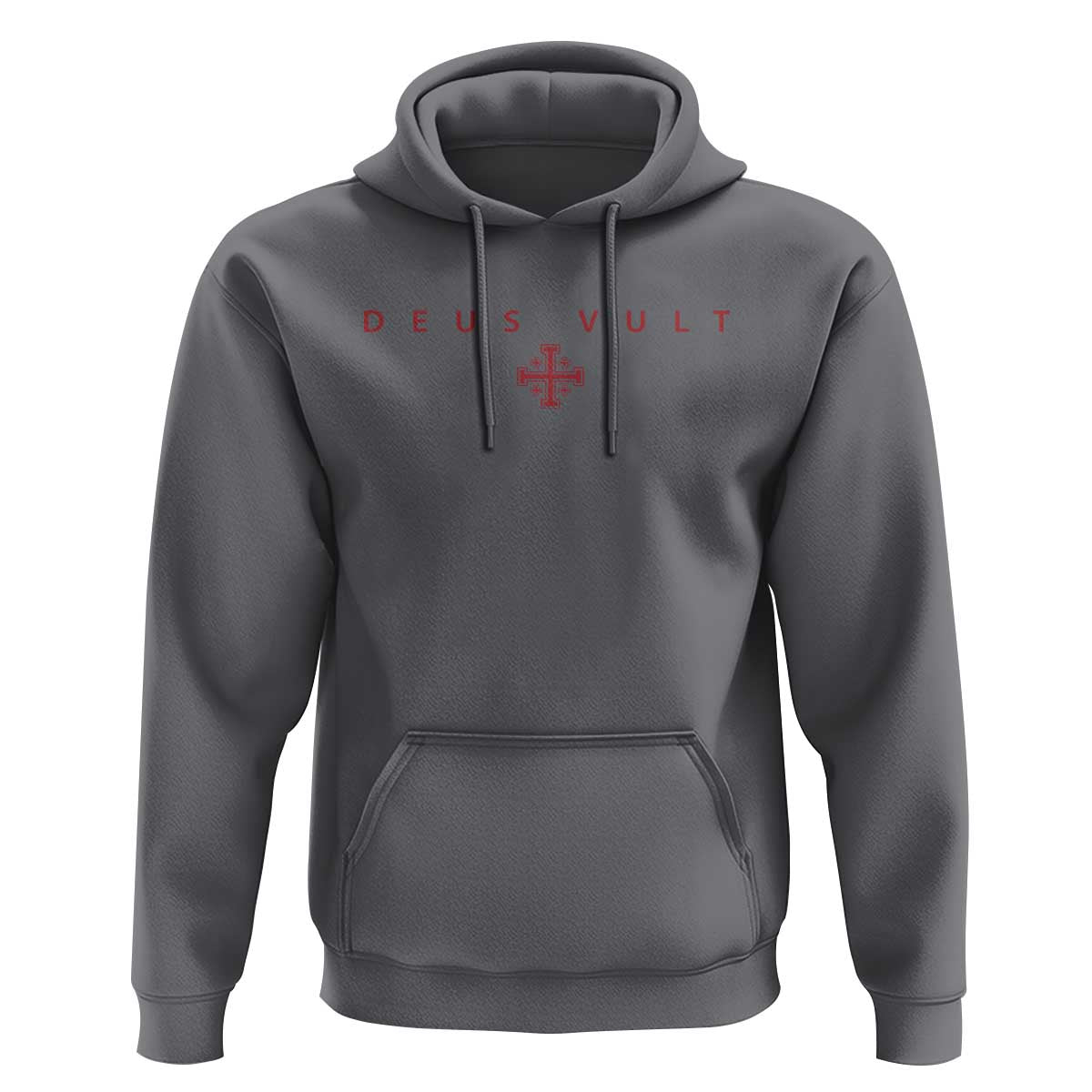 Catholic Knight Templar Crusader Cross Hoodie Subtle Minimal Christian Faith Deus Vult - Wonder Print Shop