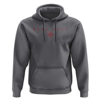 Catholic Knight Templar Crusader Cross Hoodie Subtle Minimal Christian Faith Deus Vult - Wonder Print Shop