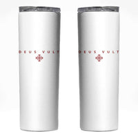 Catholic Knight Templar Crusader Cross Skinny Tumbler Subtle Minimal Christian Faith Deus Vult - Wonder Print Shop