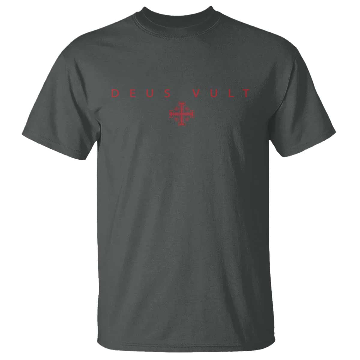 Catholic Knight Templar Crusader Cross T Shirt Subtle Minimal Christian Faith Deus Vult - Wonder Print Shop