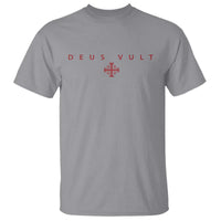 Catholic Knight Templar Crusader Cross T Shirt Subtle Minimal Christian Faith Deus Vult - Wonder Print Shop