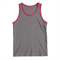 Catholic Knight Templar Crusader Cross Tank Top Subtle Minimal Christian Faith Deus Vult - Wonder Print Shop