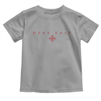 Catholic Knight Templar Crusader Cross Toddler T Shirt Subtle Minimal Christian Faith Deus Vult - Wonder Print Shop
