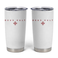 Catholic Knight Templar Crusader Cross Tumbler Cup Subtle Minimal Christian Faith Deus Vult - Wonder Print Shop
