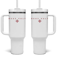 Catholic Knight Templar Crusader Cross Tumbler With Handle Subtle Minimal Christian Faith Deus Vult - Wonder Print Shop
