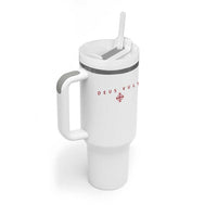 Catholic Knight Templar Crusader Cross Tumbler With Handle Subtle Minimal Christian Faith Deus Vult - Wonder Print Shop