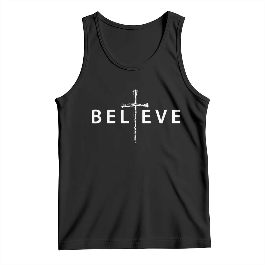 Cross Christian Religious Believe Blessed Faith Graphic Tank Top