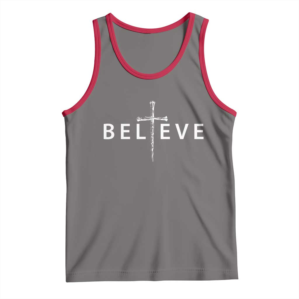 Cross Christian Religious Believe Blessed Faith Graphic Tank Top