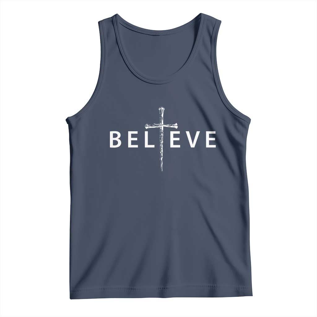 Cross Christian Religious Believe Blessed Faith Graphic Tank Top