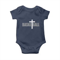 Christian Basketball Cross Baby Onesie Vintage Minimal Religious Faith