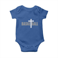Christian Basketball Cross Baby Onesie Vintage Minimal Religious Faith
