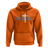 Christian Basketball Cross Hoodie Vintage Minimal Religious Faith