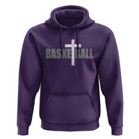 Christian Basketball Cross Hoodie Vintage Minimal Religious Faith