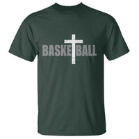 Christian Basketball Cross T Shirt Vintage Minimal Religious Faith