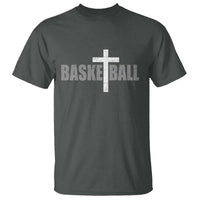 Christian Basketball Cross T Shirt Vintage Minimal Religious Faith