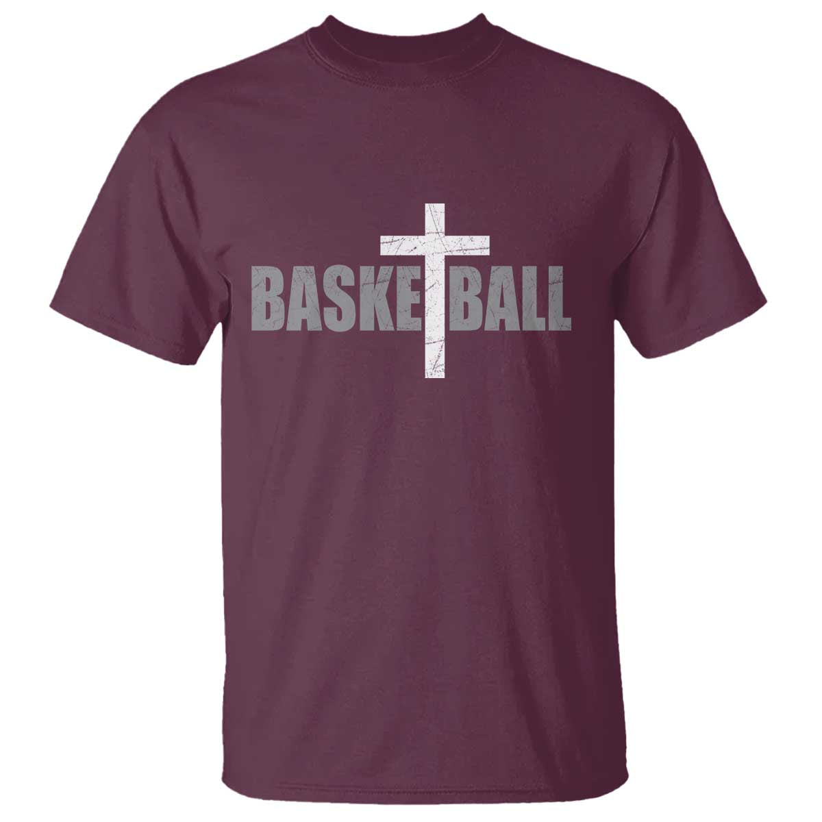 Christian Basketball Cross T Shirt Vintage Minimal Religious Faith