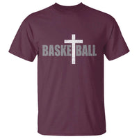 Christian Basketball Cross T Shirt Vintage Minimal Religious Faith