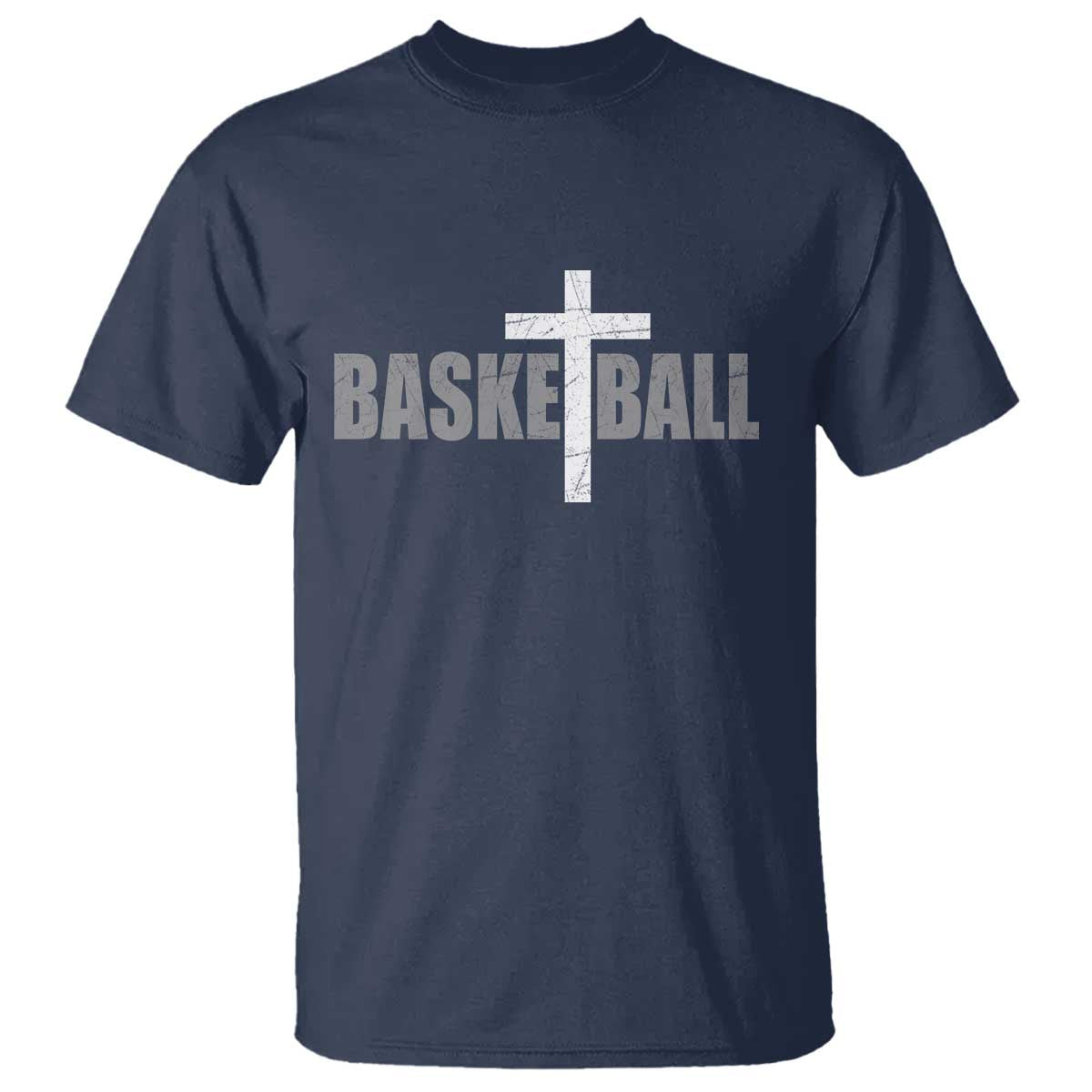 Christian Basketball Cross T Shirt Vintage Minimal Religious Faith