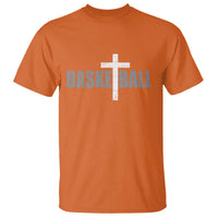 Christian Basketball Cross T Shirt Vintage Minimal Religious Faith