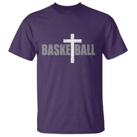 Christian Basketball Cross T Shirt Vintage Minimal Religious Faith