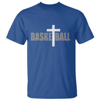 Christian Basketball Cross T Shirt Vintage Minimal Religious Faith