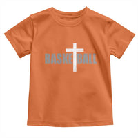 Christian Basketball Cross Toddler T Shirt Vintage Minimal Religious Faith
