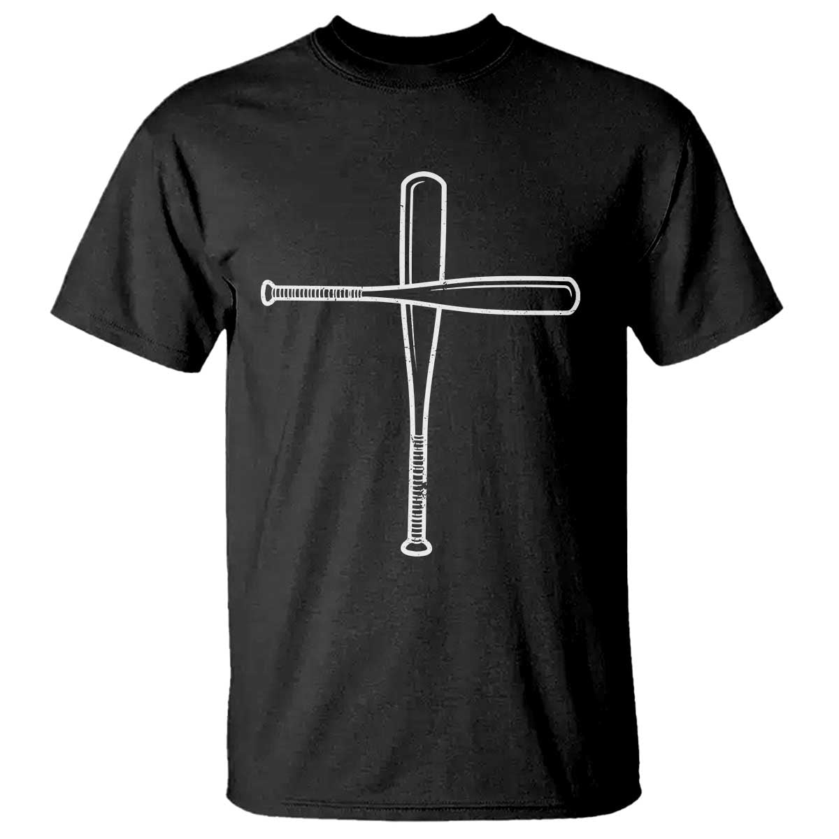 Cross Baseball Bats T Shirt Religious Christian Faith Sports Coach Pitcher