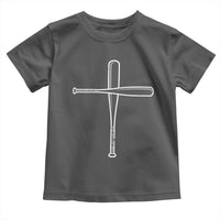 Cross Baseball Bats Toddler T Shirt Religious Christian Faith Sports Coach Pitcher