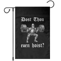 Knight Lifting Meme Garden Flag Funny Medieval Gym Dost Thou Even Hoist - Wonder Print Shop