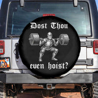Knight Lifting Meme Spare Tire Cover Funny Medieval Gym Dost Thou Even Hoist - Wonder Print Shop