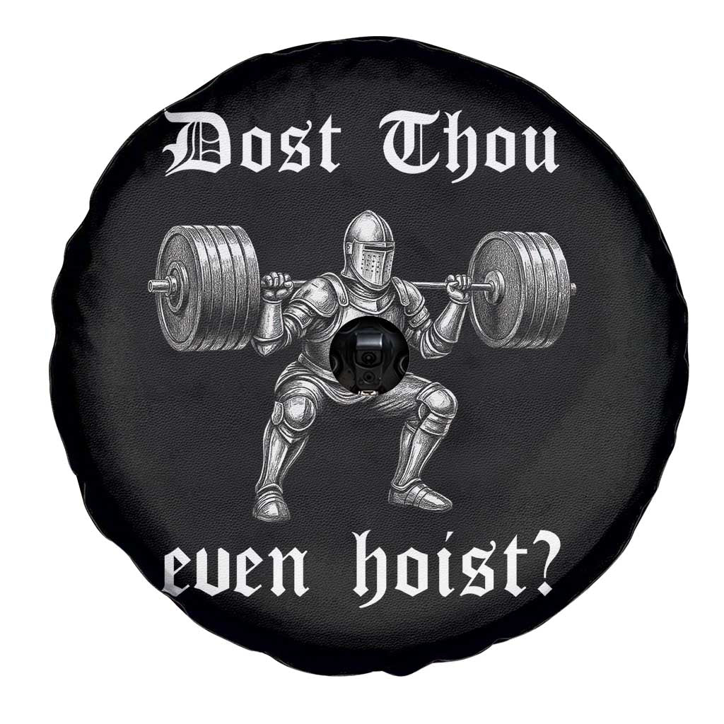 Knight Lifting Meme Spare Tire Cover Funny Medieval Gym Dost Thou Even Hoist - Wonder Print Shop
