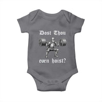 Knight Lifting Meme Baby Onesie Funny Medieval Gym Dost Thou Even Hoist - Wonder Print Shop