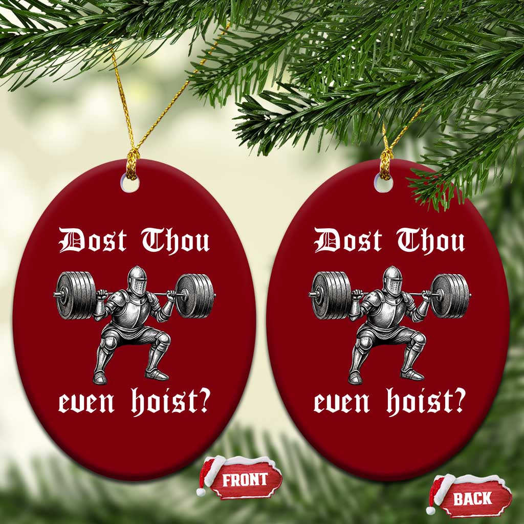 Knight Lifting Meme Ceramic Ornament Funny Medieval Gym Dost Thou Even Hoist - Wonder Print Shop