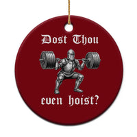 Knight Lifting Meme Ceramic Ornament Funny Medieval Gym Dost Thou Even Hoist - Wonder Print Shop