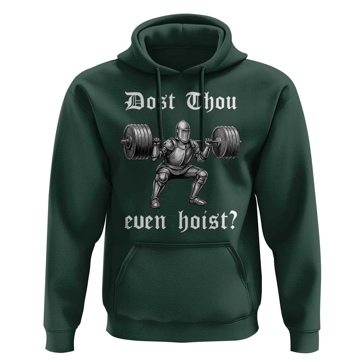 Knight Lifting Meme Hoodie Funny Medieval Gym Dost Thou Even Hoist - Wonder Print Shop