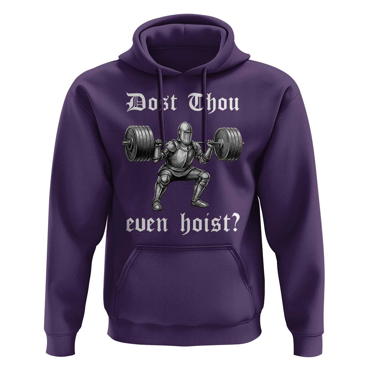 Knight Lifting Meme Hoodie Funny Medieval Gym Dost Thou Even Hoist - Wonder Print Shop