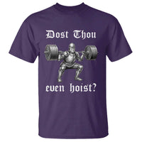 Knight Lifting Meme T Shirt Funny Medieval Gym Dost Thou Even Hoist - Wonder Print Shop