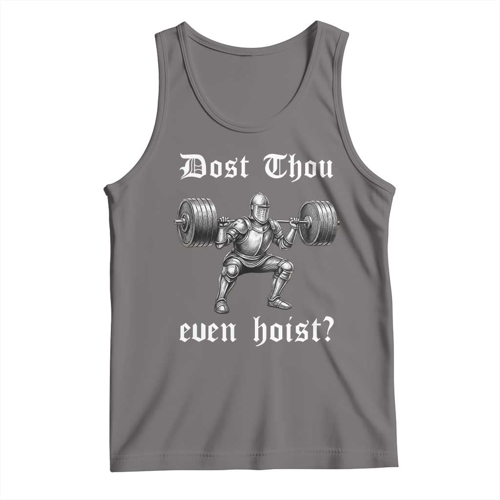 Knight Lifting Meme Tank Top Funny Medieval Gym Dost Thou Even Hoist - Wonder Print Shop