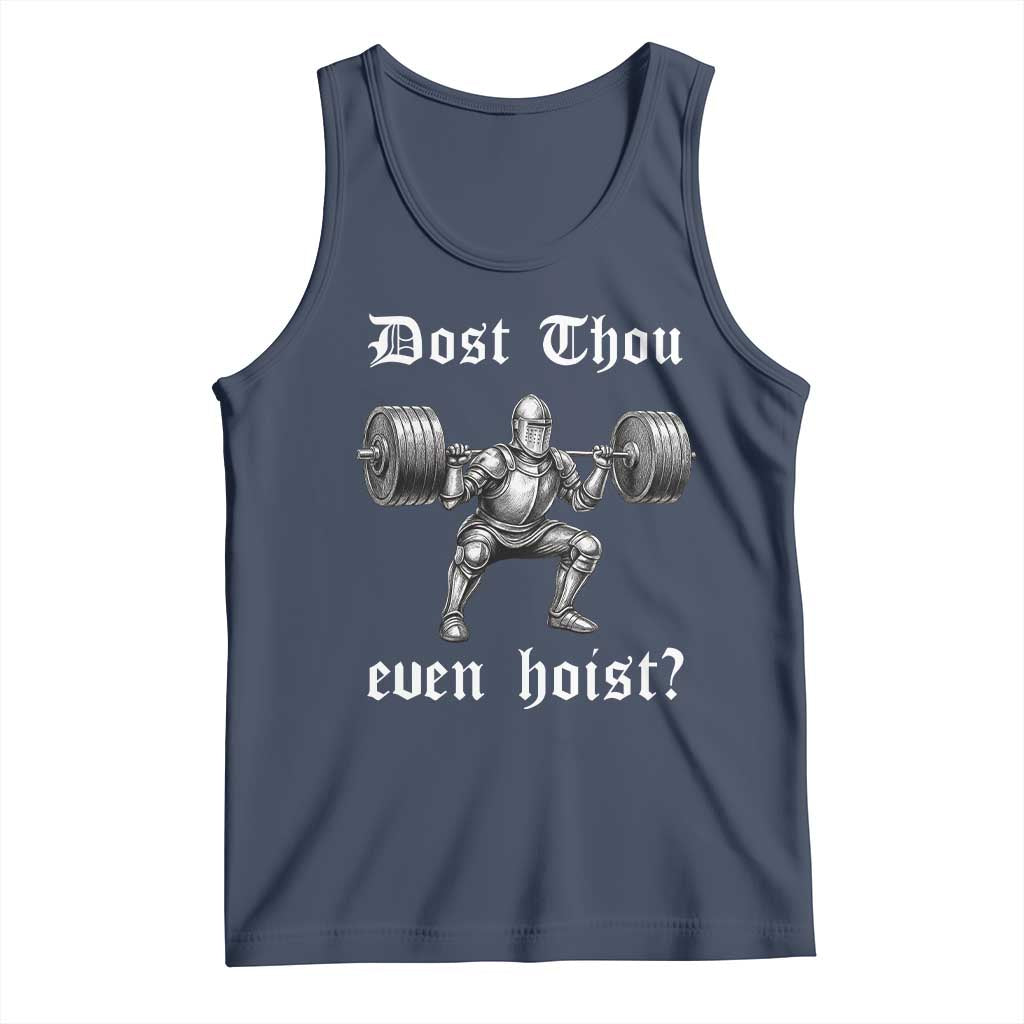 Knight Lifting Meme Tank Top Funny Medieval Gym Dost Thou Even Hoist - Wonder Print Shop