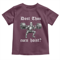 Knight Lifting Meme Toddler T Shirt Funny Medieval Gym Dost Thou Even Hoist - Wonder Print Shop