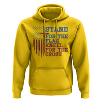 Stand For The Flag Kneel For The Cross Hoodie Cross US Flag American Patriotic Christian Faith 4th of July
