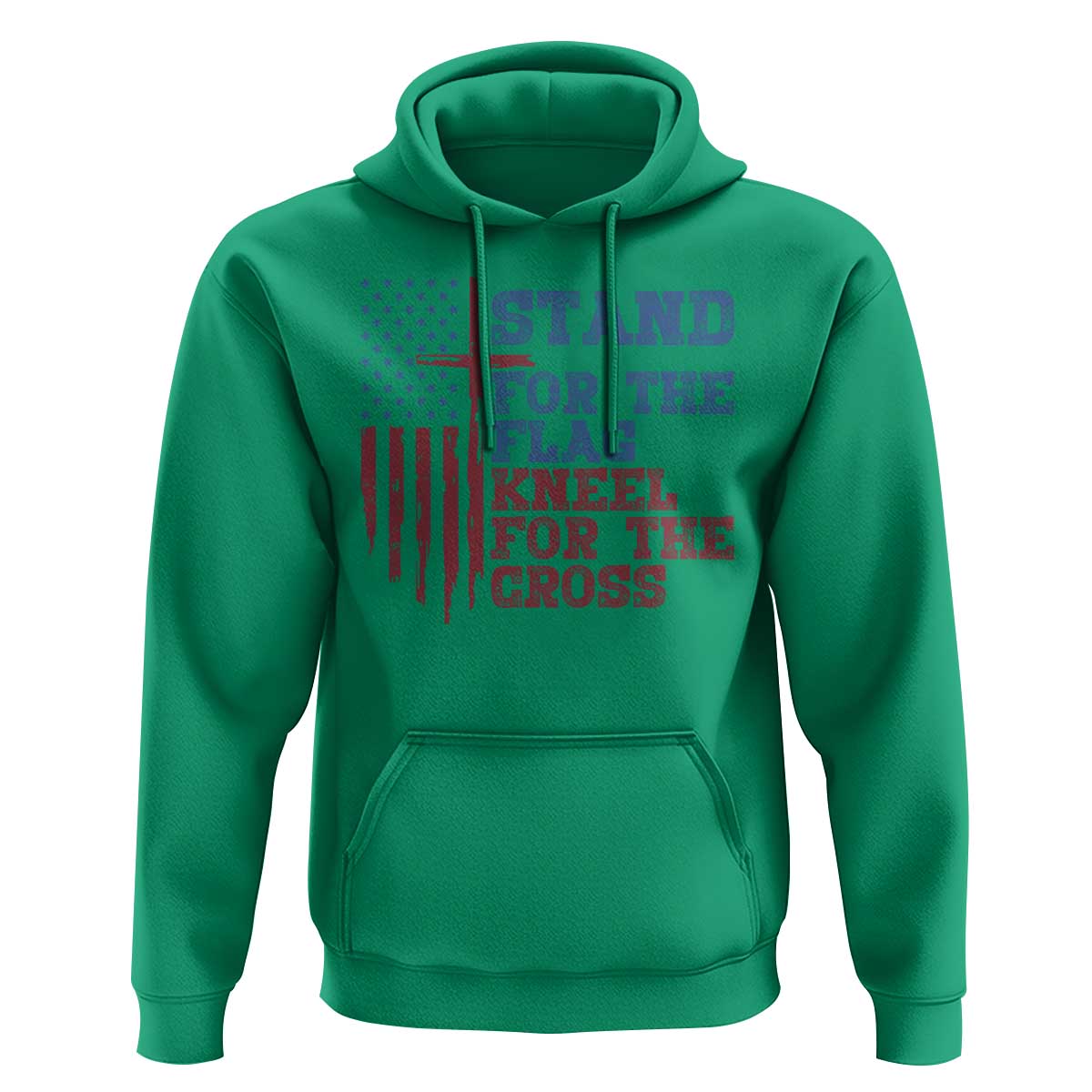 Stand For The Flag Kneel For The Cross Hoodie Cross US Flag American Patriotic Christian Faith 4th of July