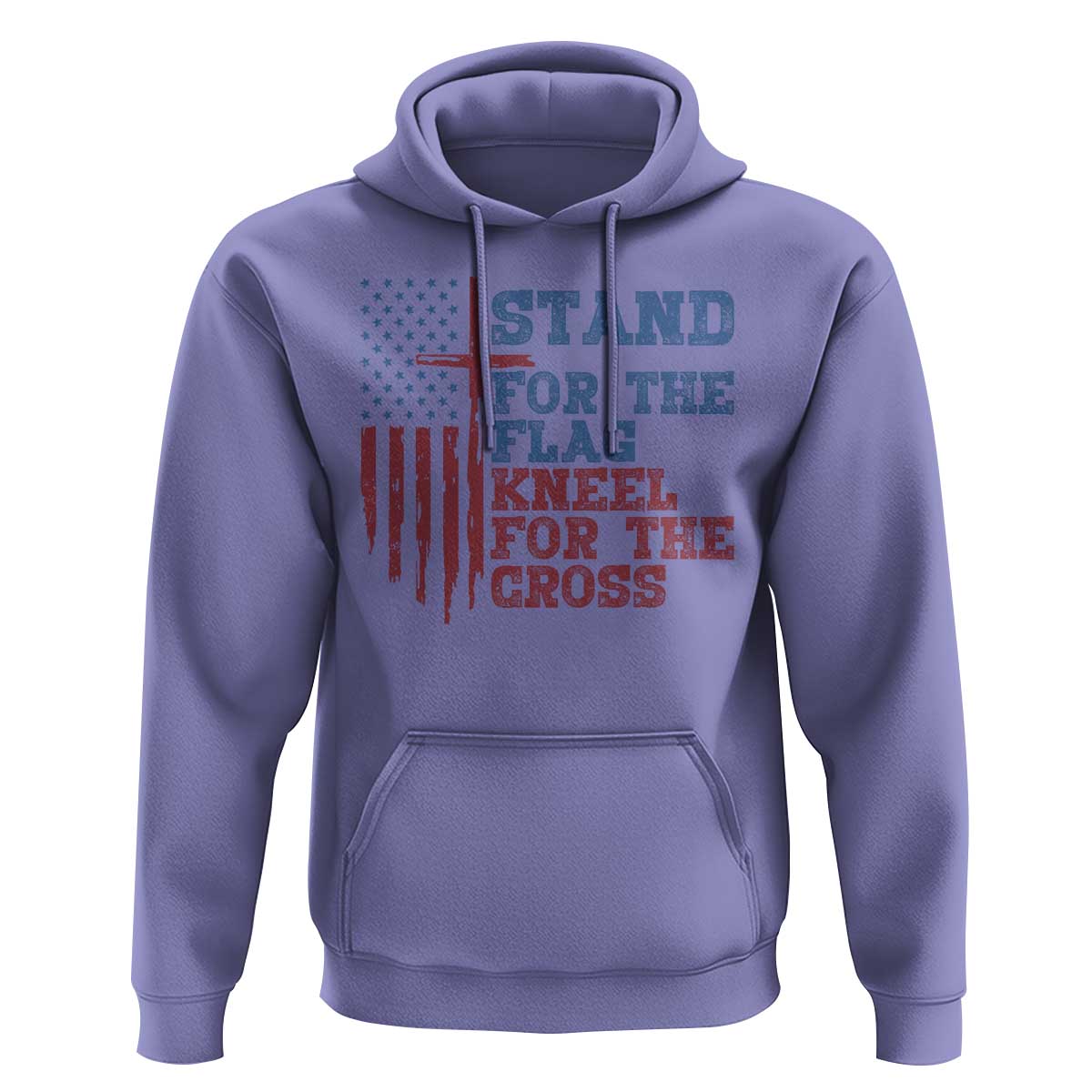 Stand For The Flag Kneel For The Cross Hoodie Cross US Flag American Patriotic Christian Faith 4th of July