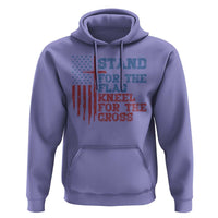 Stand For The Flag Kneel For The Cross Hoodie Cross US Flag American Patriotic Christian Faith 4th of July